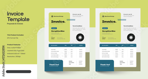 Clean, Modern and Professional Invoice Template