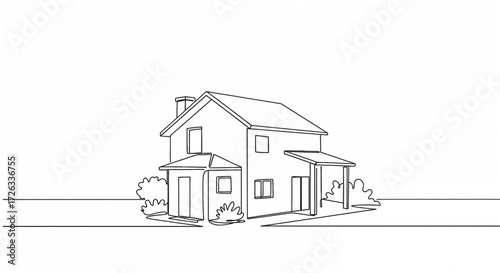 Simple line drawing of a backpack on a plain background for copy space
