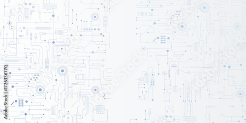 Circuit technology background with hi-tech digital data connection system and computer electronic design