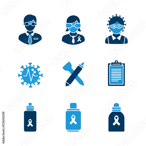 Medical Healthcare Icon Set Vector Illustration