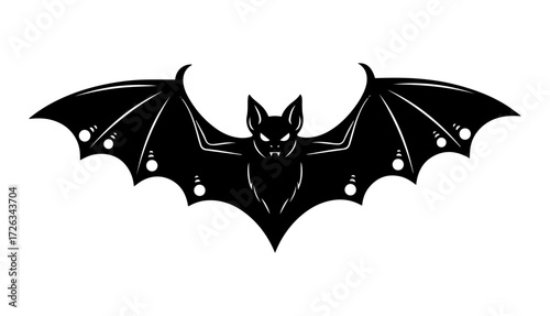 Bat Icon Stark, Minimal, Ominous