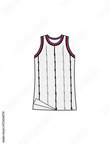 white strips basketball jersey vector illustration