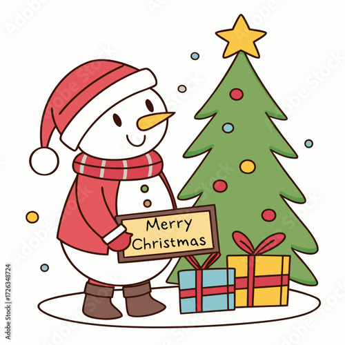 christmas card with santa claus