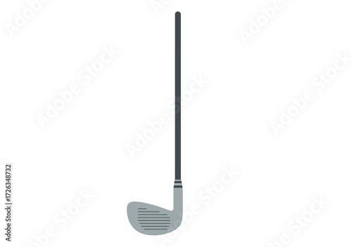 Single Golf Club on Clean White Background