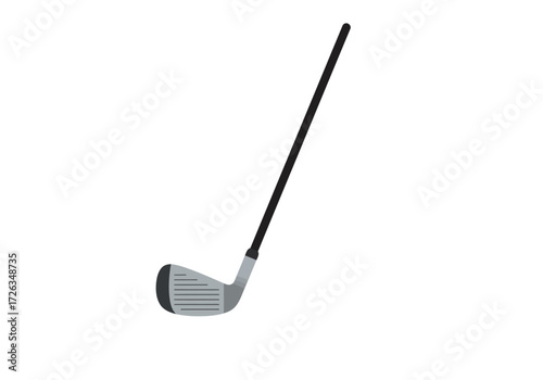 Golf Club with Shadow on White Background Illustration
