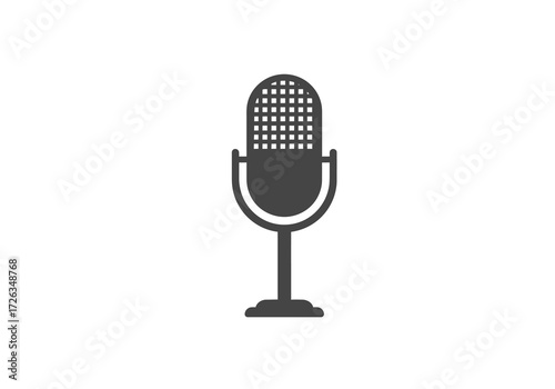 Iconic microphone illustration symbolizing voice and audio recording