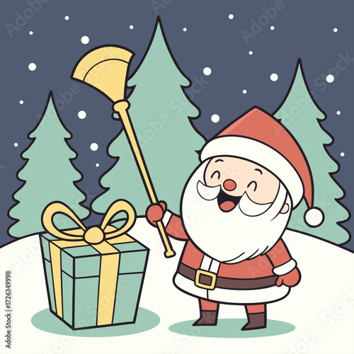 santa claus and gifts