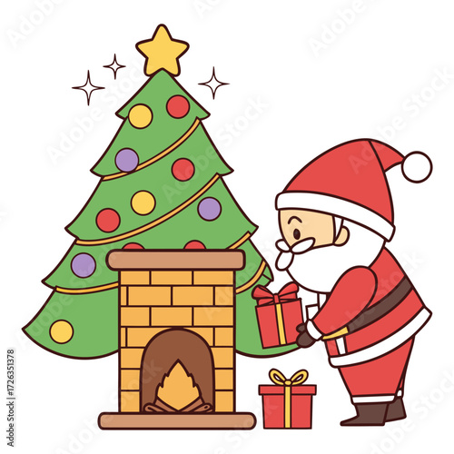santa claus with gifts