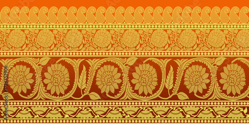 beautiful graphic saree design and this sari design is in Indian style which is for textile fashion industry and it can be used as wallpaper backdrop and website bg this style is originated in india 