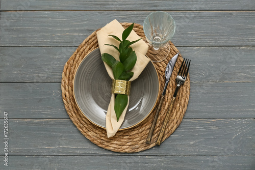 Beautiful table setting wit...