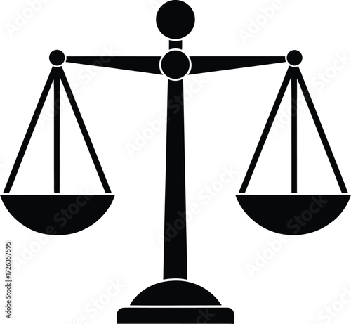 Justice Scale Vector | Balance and Law Symbol Design