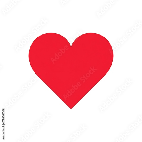 Free Download A simple, solid red heart shape on a white background - GFXLoad