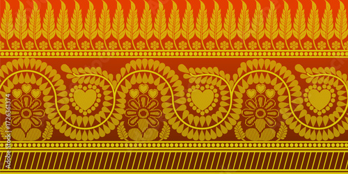 beautiful graphic saree design and this sari design is in Indian style which is for textile fashion industry and it can be used as wallpaper backdrop and website bg this style is originated in india 