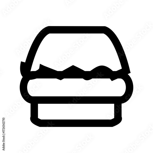 burger outline icon vector symbol