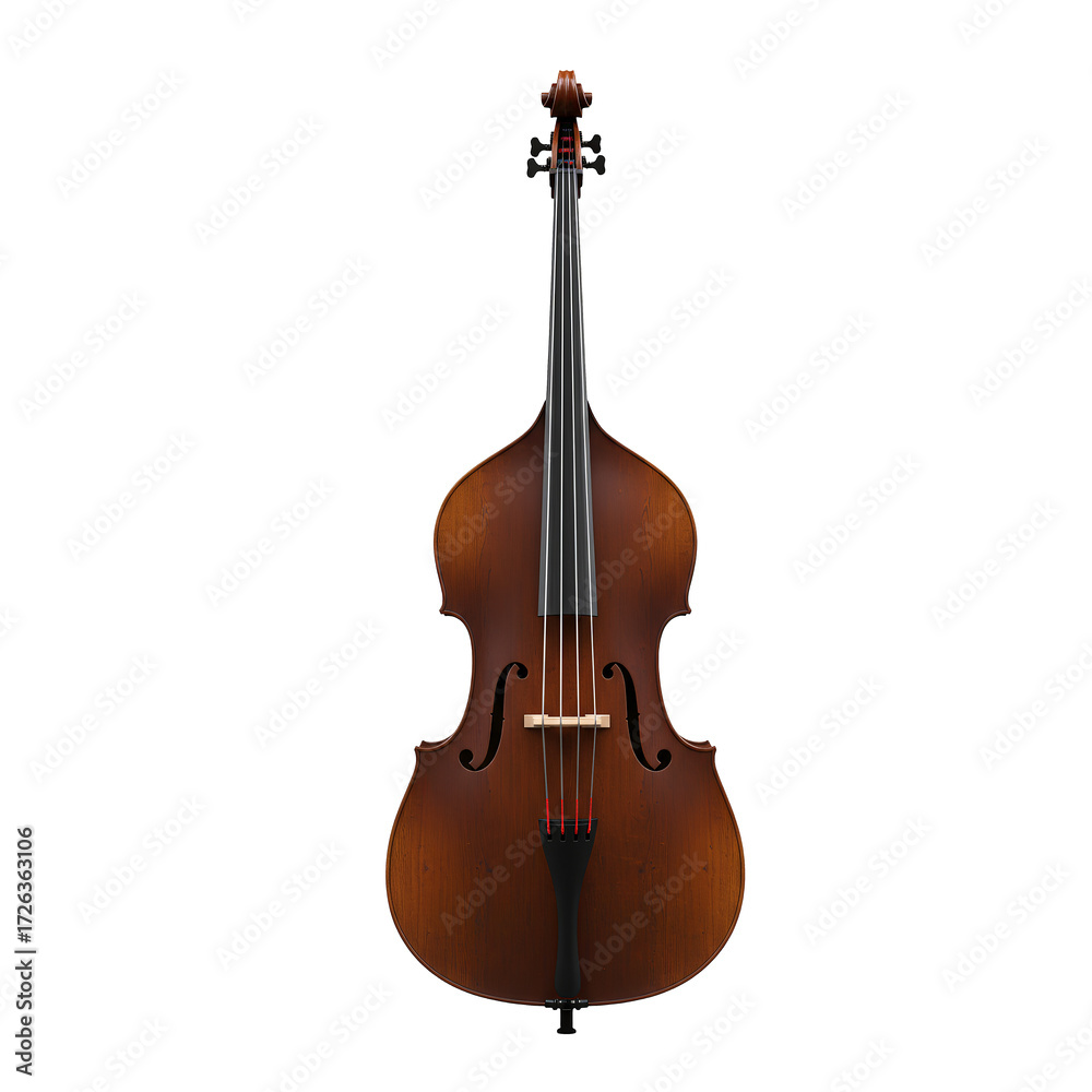 Fototapeta premium Cello music instrument on transparent background PNG Generative AI