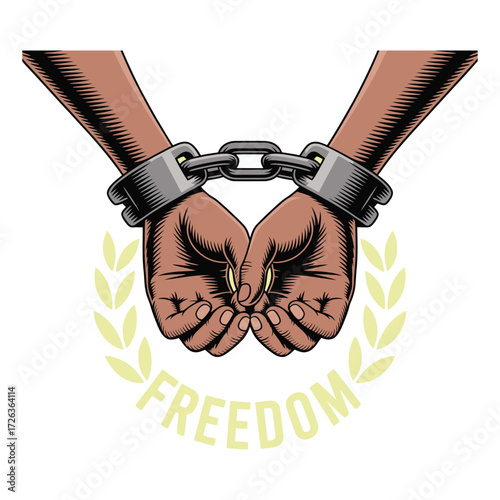 Chains breaking symbolizing the fight for freedom and liberation