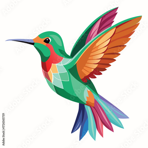 colorful humming bird Artwork