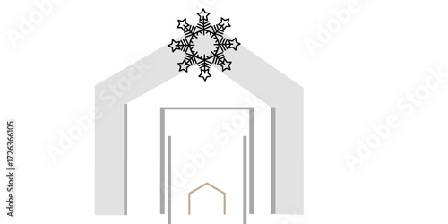 Blank Advertising Promotional Event Entrance Gate illustration.