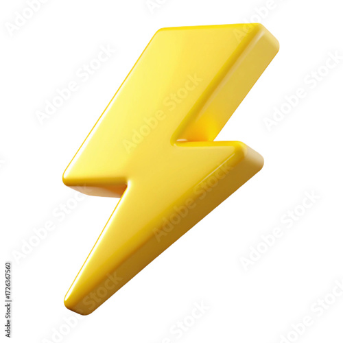 3d yellow lightning delivery speed concept flash sale promotion