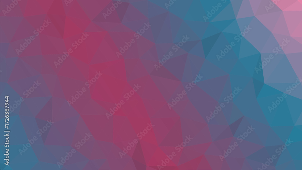 Fototapeta premium Pink and blue polygonal gradient background abstract geometric