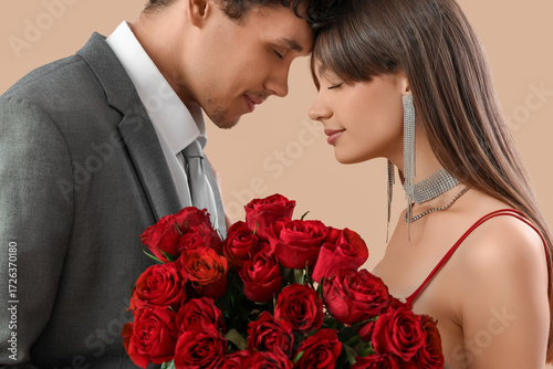 Beautiful young couple with...