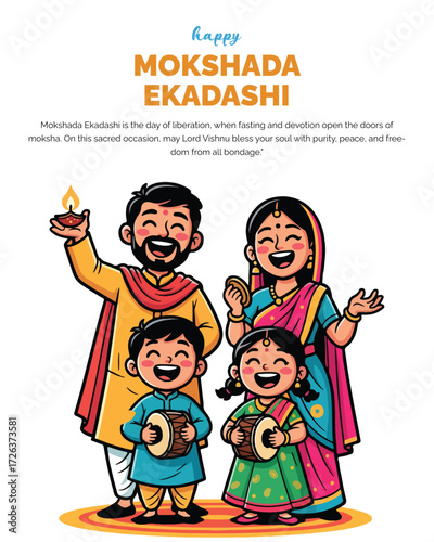 Devotees Fasting and Praying on Mokshada Ekadashi Festival