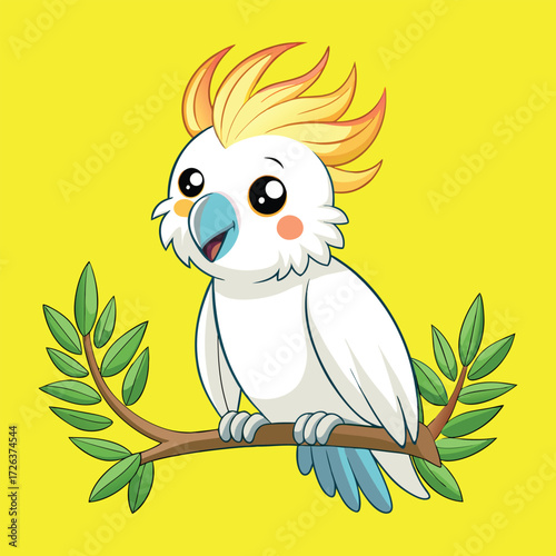 cute cartoon cockatoo
