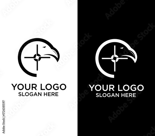 Eagle Logo Circular Frame And Crosshairs