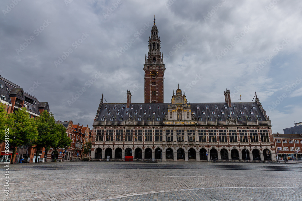 Fototapeta premium View of the old library in Leuven, Belgium
