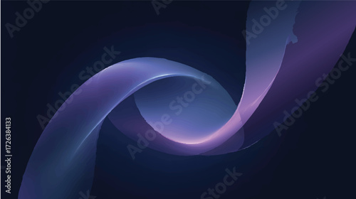 Abstract purple and blue gradient wave on dark background