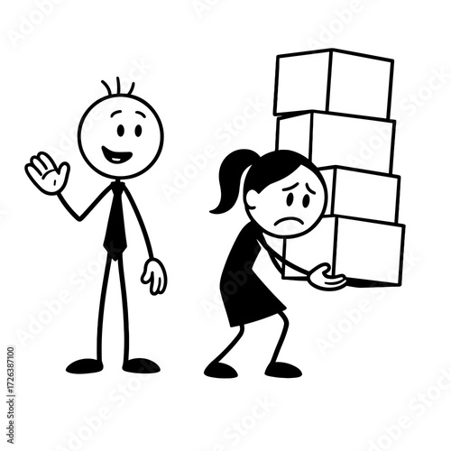Gender inequality in workload distribution cartoon