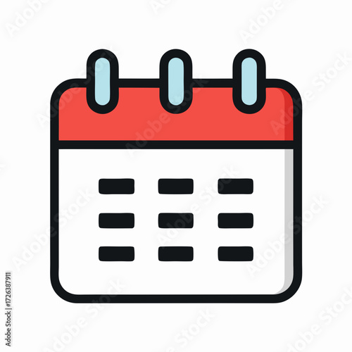 Organize your life with this clean, modern calendar icon, perfect for scheduling and planning tasks effortlessly and efficiently.