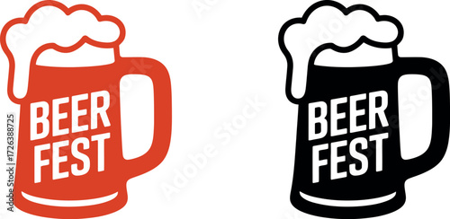 Festive beer mugs with frothy foam, celebrating a fun festival