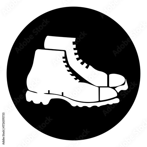 Wear Foot Protection Symbol Sign,Vector Illustration, Isolated On White Background Label.EPS10