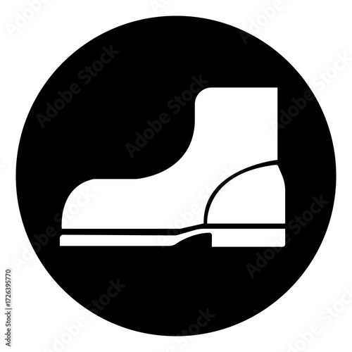 Wear Foot Protection Symbol Sign,Vector Illustration, Isolated On White Background Label. EPS10