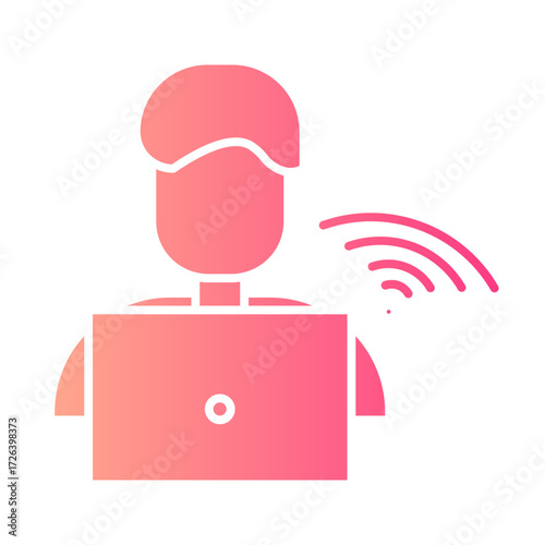 working from home gradient icon