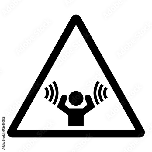 Noise Hazard Symbol Sign,Vector Illustration, Isolated On White Background Label. EPS10