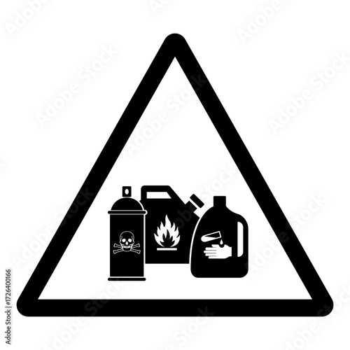 Chemical Storage Area Symbol Sign, Vector Illustration, Isolate On White Background Label.EPS10