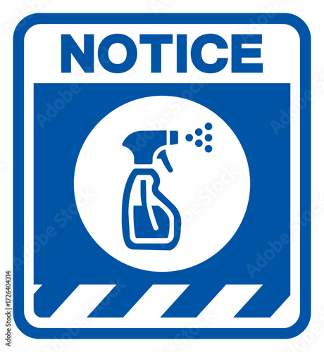 Notice Disinfect After Use Symbol Sign, Vector Illustration, Isolate On White Background Label.EPS10