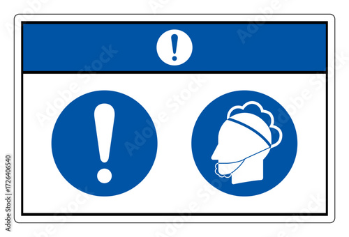 Notice Wear Foot Protection Symbol Sign,Vector Illustration, Isolated On White Background Label. EPS10