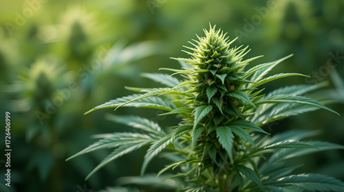 Cannabis plant in the nature.