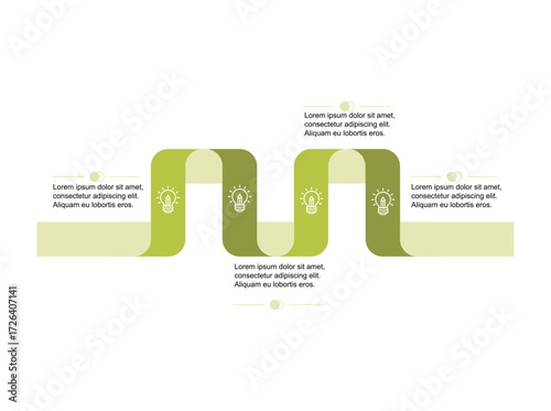 Vector infographic template illustrating a modern business process workflow. This flat design diagram features step-by-step processes with icons, arrows, and text placeholders. 24
