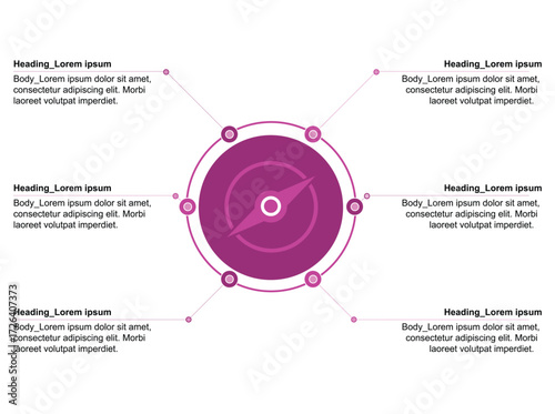 Vector infographic template illustrating a modern business process workflow. This flat design diagram features step-by-step processes with icons, arrows, and text placeholders.7