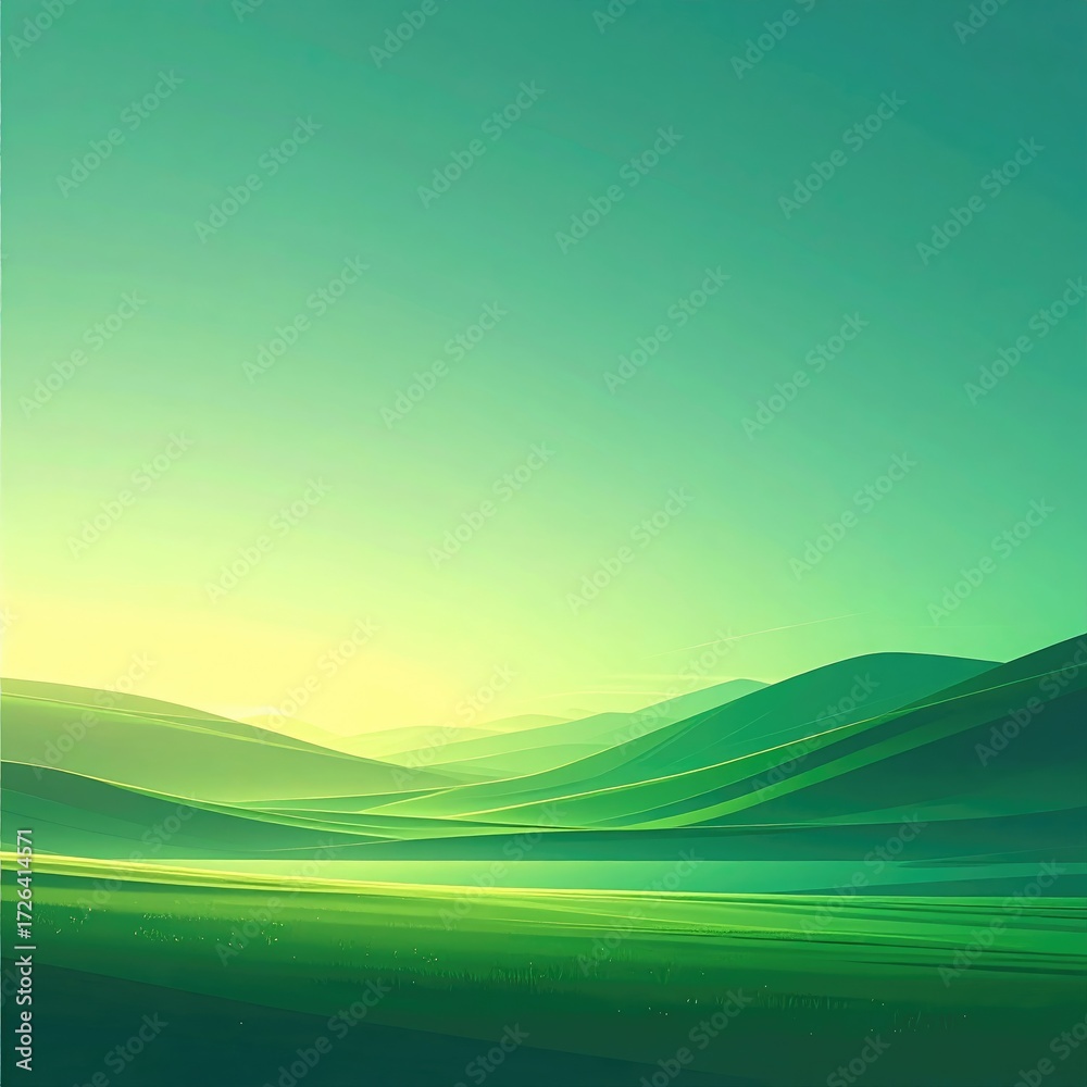 Obraz premium Serene green landscape