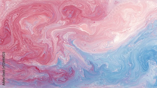 Abstract pink and blue liquid design