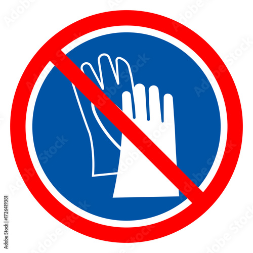 Wear Rubber Gloves Protection Symbol Sign ,Vector Illustration, Isolate On White Background Label. EPS10