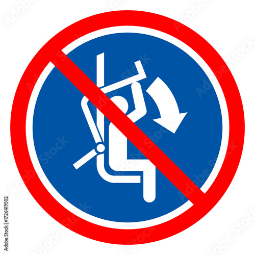 Close Safety Bar Of Chairlift Symbol Sign, Vector Illustration, Isolated On White Background Label. EPS10
