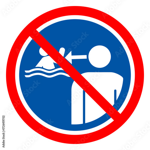 Keep children under supervision while swimming Symbol Sign, Vector Illustration, Isolated On White Background Label. EPS10