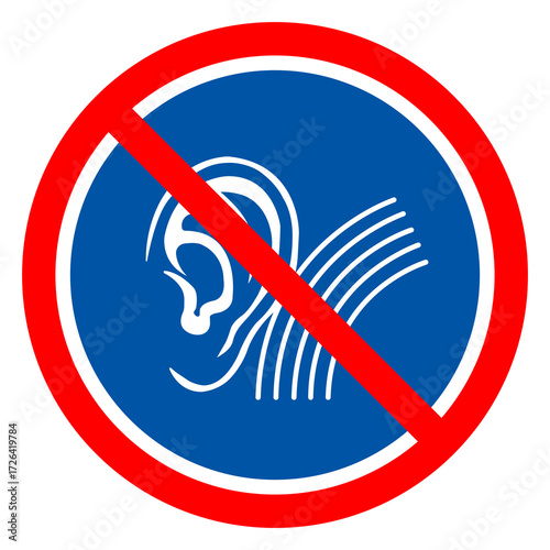 High Noise Area Symbol Sign,Vector Illustration, Isolated On White Background Label.EPS10