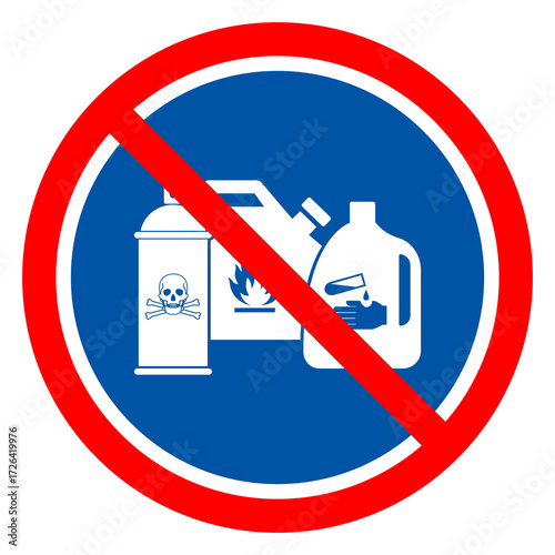 Chemical Storage Area Symbol Sign, Vector Illustration, Isolate On White Background Label.EPS10